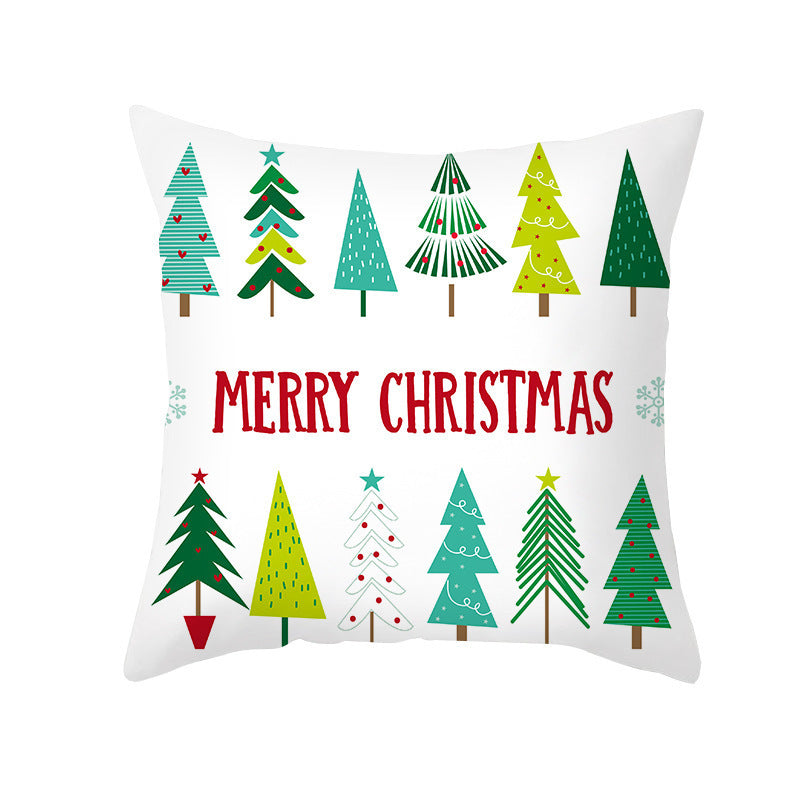 Cartoon Letter Printed French Velvet Cushion Cover