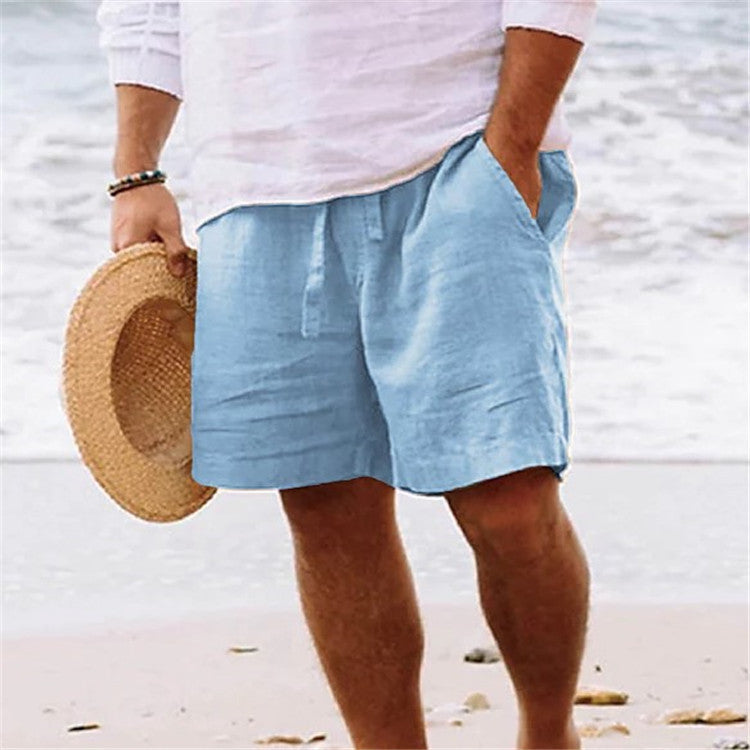 Men's Fashion Personality Cotton Hemp Shorts - Casual Summer Comfort