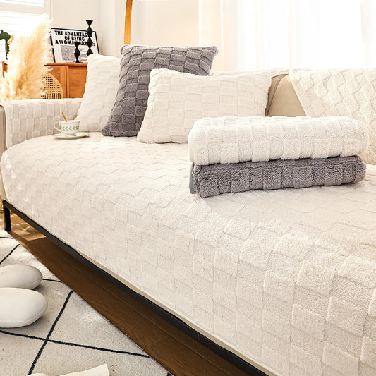 Sofa Cushion Plush Winter Antislip Simple Modern Cushion