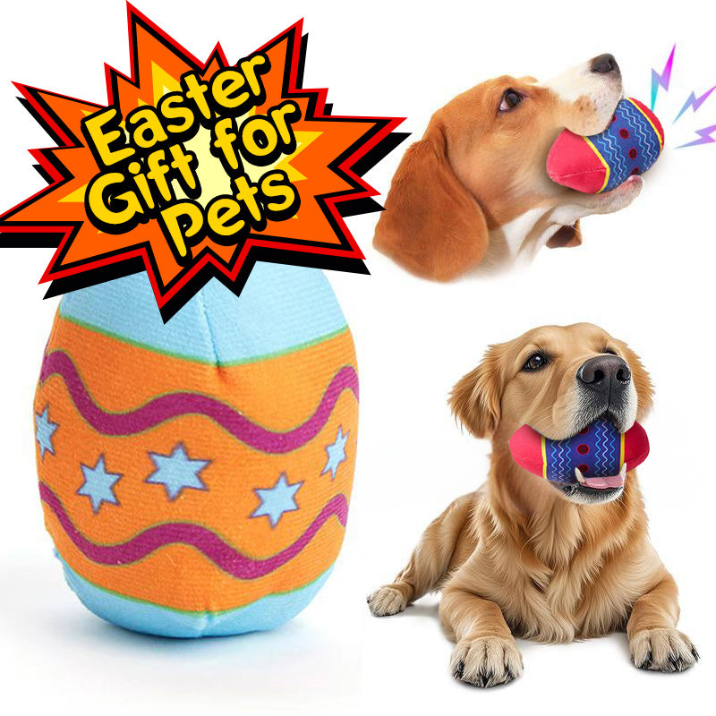 Easter Egg Toys for Pet - Interactive Dog Egg Toy with Squeaky Sound for Aggressive Chewers