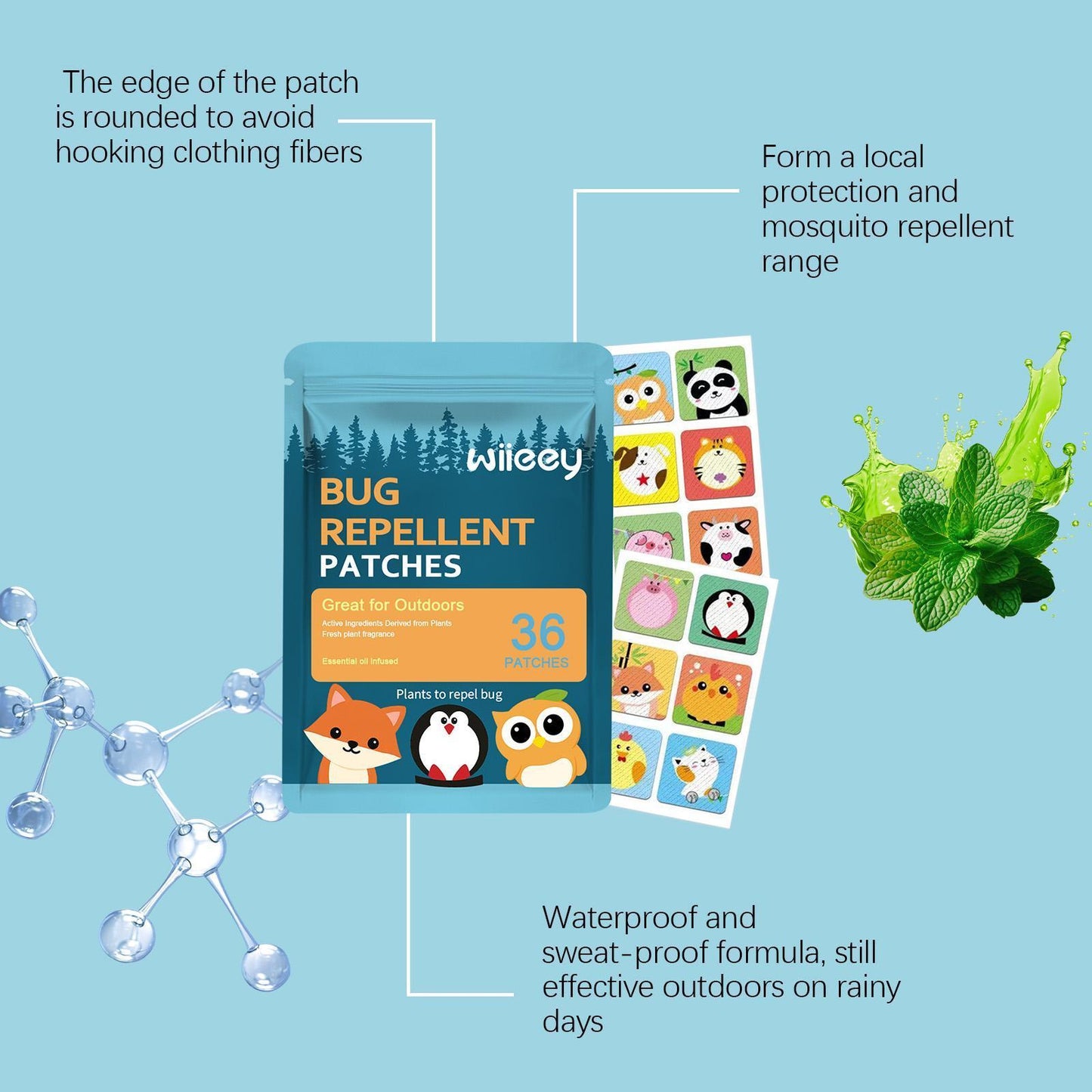 Gentle And Non-irritating Portable Mosquito Repellent Patch Suitable For Children And Adults