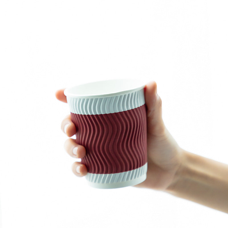 Insulated Double-Layer Coffee Cups - Heat-Resistant Disposable Cups
