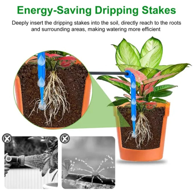 Automatic Watering System Kit With Timer Pum  Device For 12Plants Rechargeable Battery
