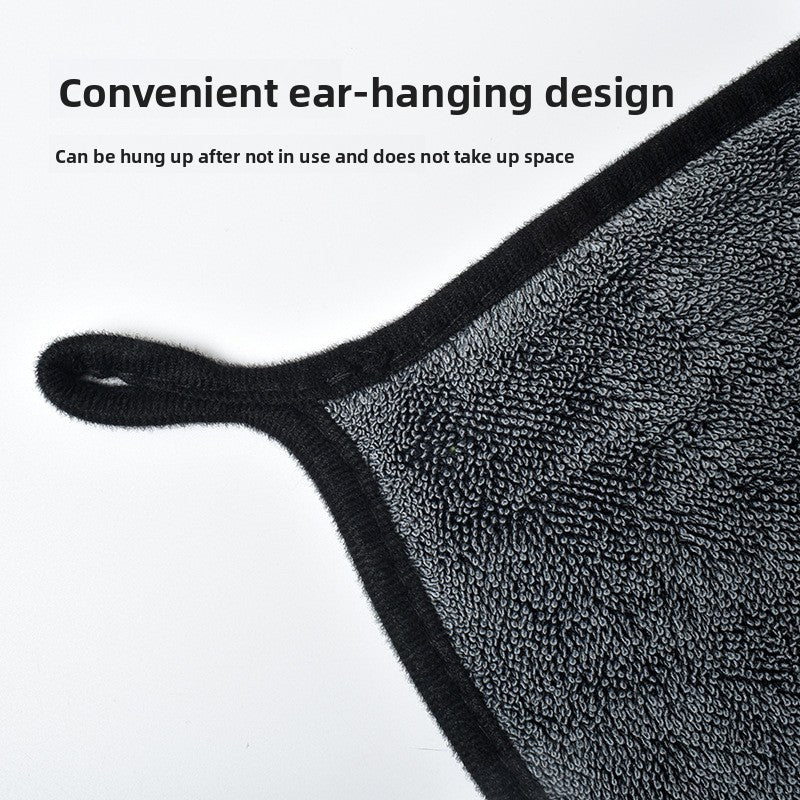 Car wash towel absorbent braid