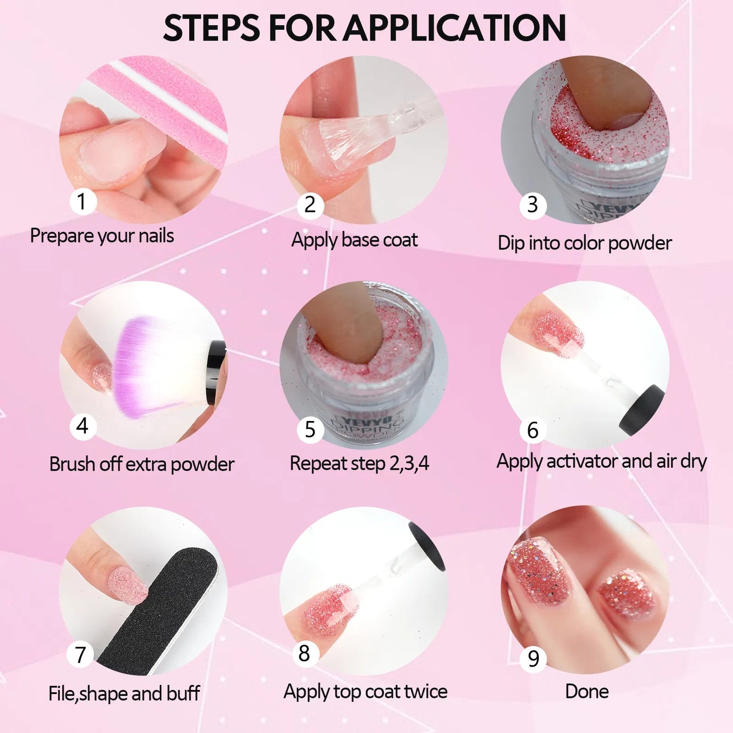 Acrylic Nail Kit Dip Powder Nail Kit Starter With Drill And UV Light, 20 Colors Fast Dry Powder Nail Dipping Kit, With Base & Top Coat Activator Dip Nail Kit For French Nail Art Manicure DIY