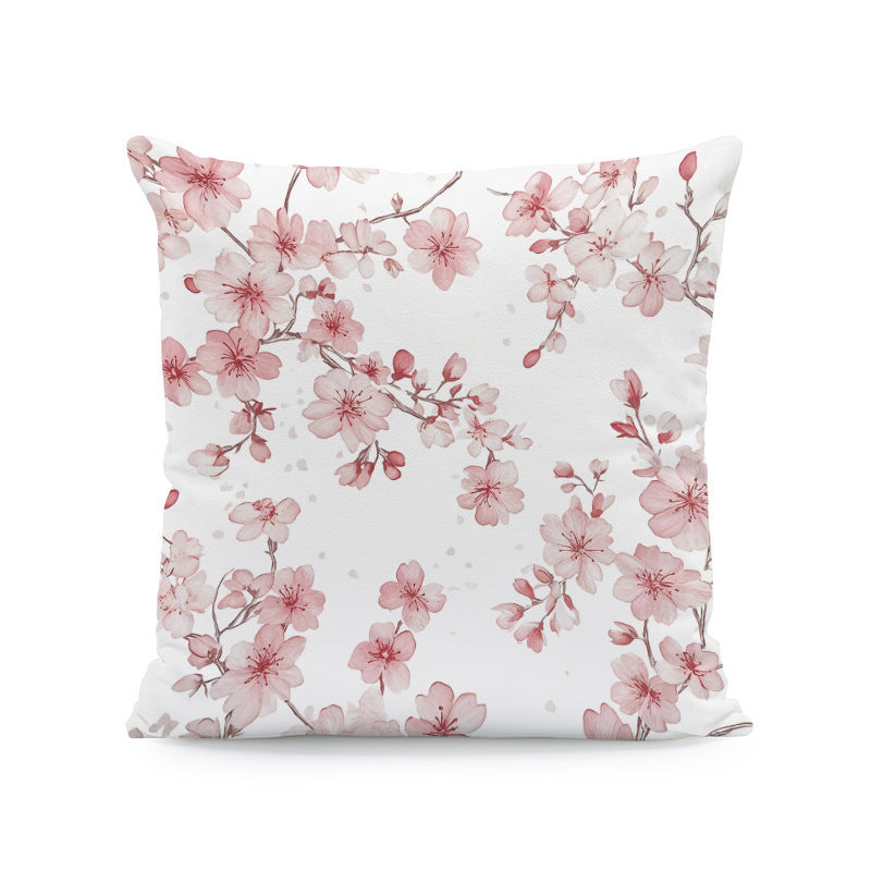 Ink-painting Plum Blossom Yellow Flower Sofa Cushion Cover Without Pillow Core