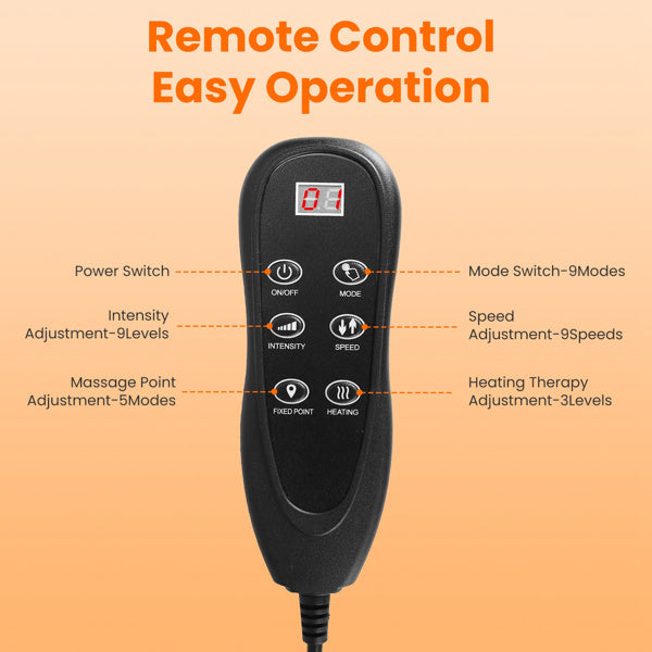 Full Body Electric Massage Cushion, Back Massage Mattress Chair Cushion With Neck Massage Pillow,With 10 Types Of Vibrating Motor Timers