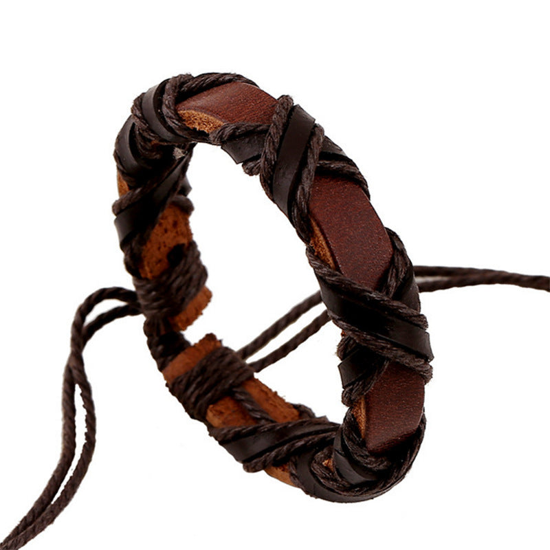 Asgard Crafted Leather Nordic Arm Bracelet - Viking-Inspired Wrist Cuff