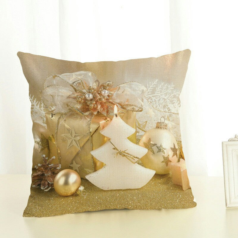 Christmas Polyester Fabric Sofa Cushion And Pillowcase