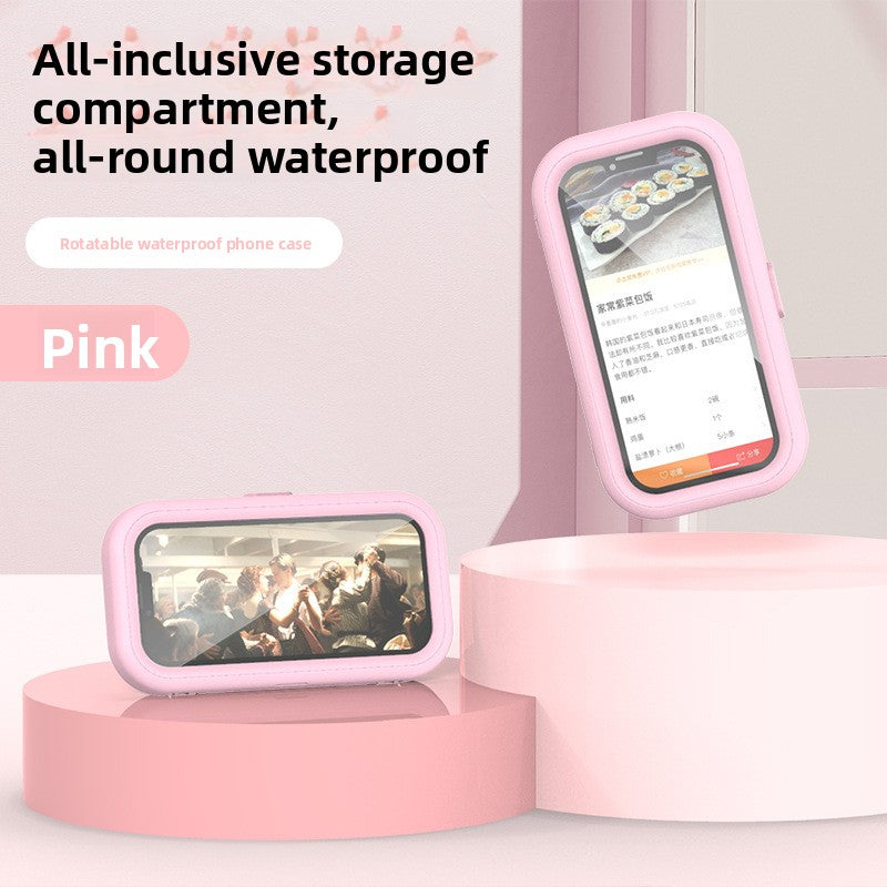 Bathroom Waterproof Phone Holder - Wall-Mount Shower Case with Touch Access