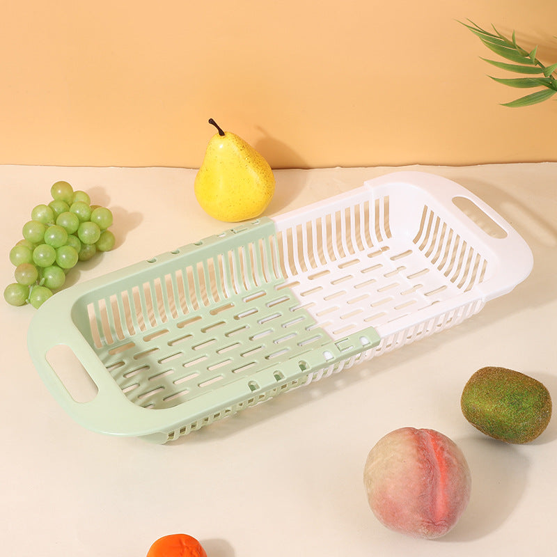 Retractable Kitchen Draining Basket - Expandable Sink Storage Rack
