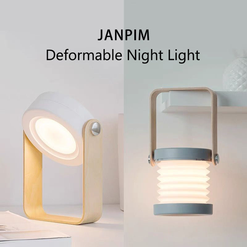 Foldable Touch Dimmable LED Reading Light - Portable USB Rechargeable Lantern for Home Decor