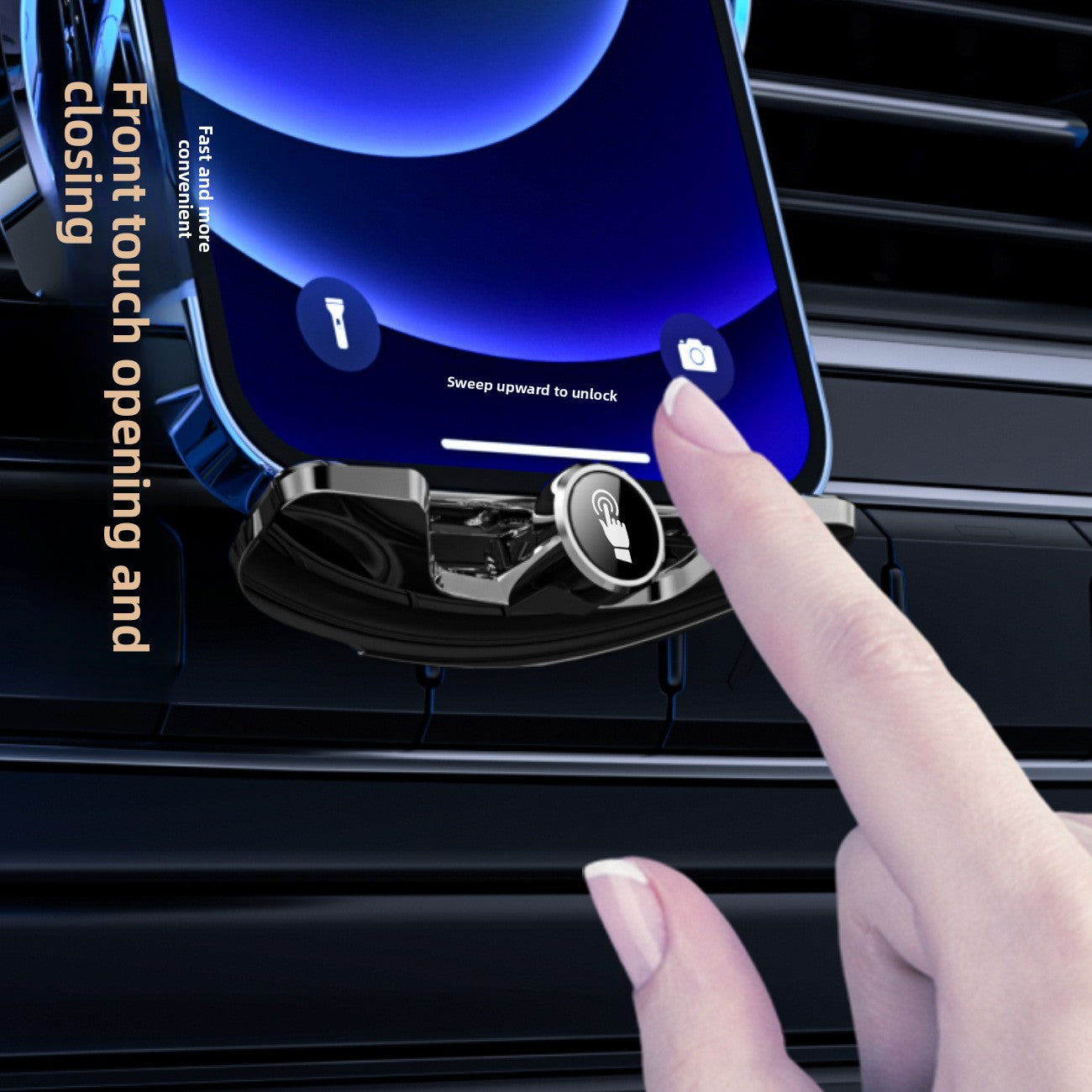 Magnetic Car Phone Mount with 15W Wireless Charging - Dashboard Holder