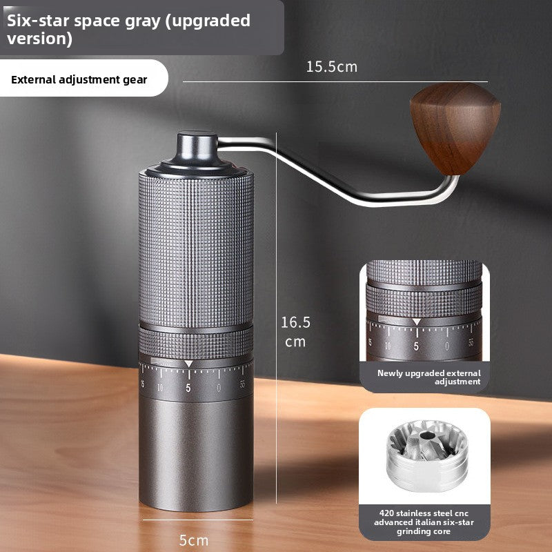 Premium Manual Coffee Bean Grinder - Adjustable Hand-Crank