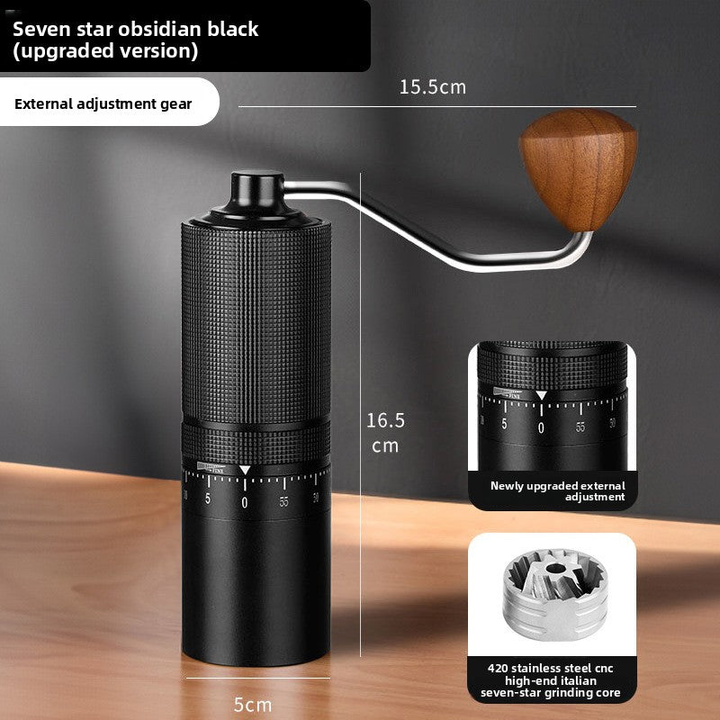 Premium Manual Coffee Bean Grinder - Adjustable Hand-Crank