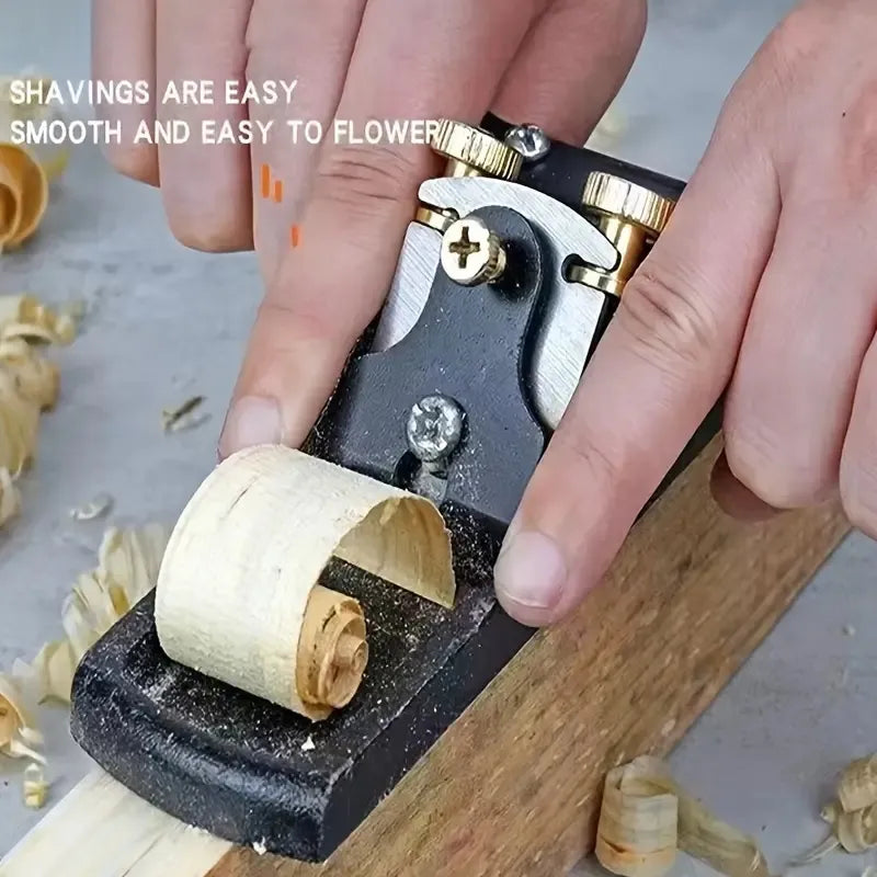 One Traditional Handheld Woodworking Double Line Planer, Adjustable Woodworking Bird Planer, Double Nut Adjustable Woodworking Planer, Equipped With A High-carbon Steel Blade For Smoothing And Shaping