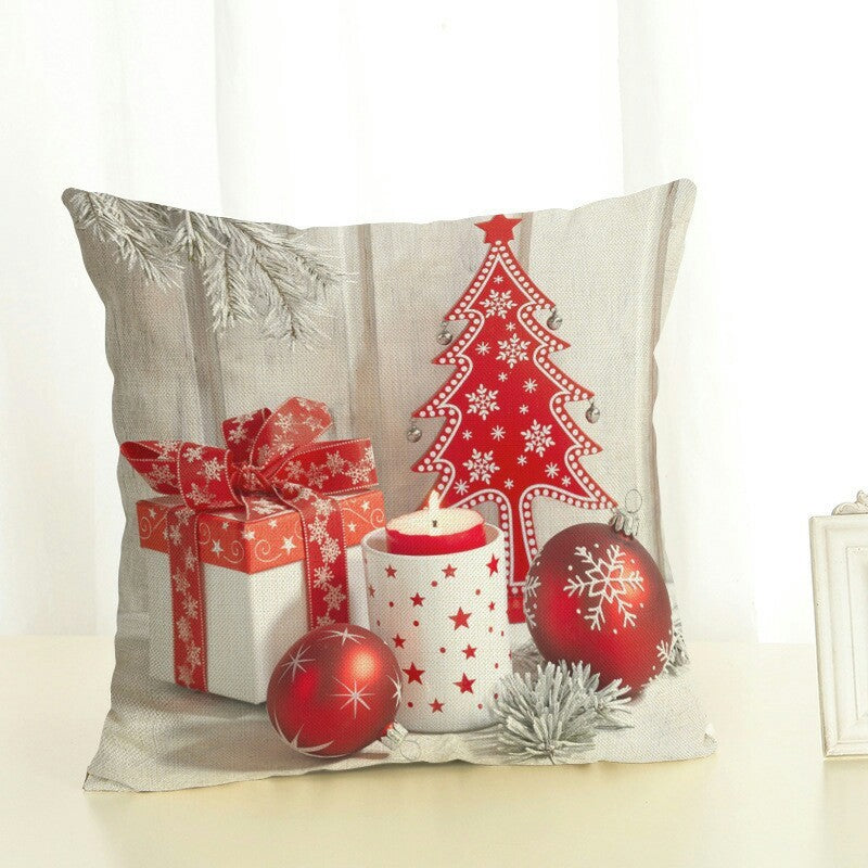 Christmas Polyester Fabric Sofa Cushion And Pillowcase