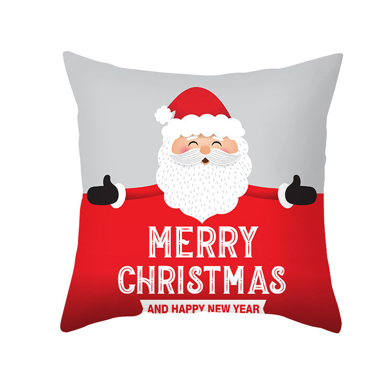 Cartoon Letter Printed French Velvet Cushion Cover
