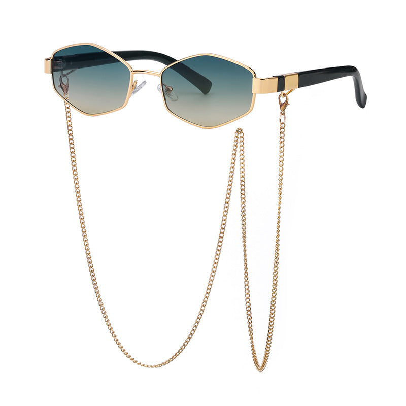 Women's Fashion Personality Chain Korean Style Sunglasses - Trendy Eyewear