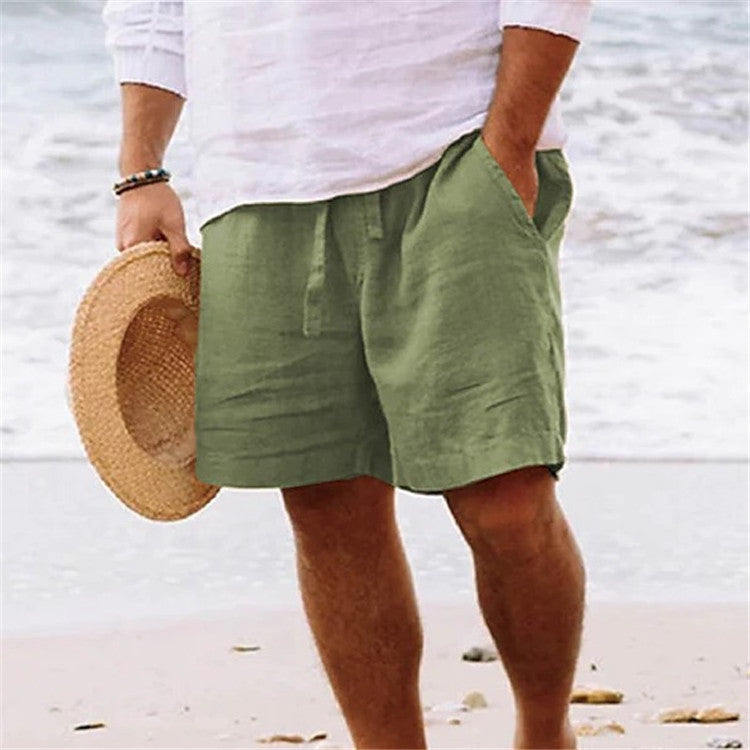 Men's Fashion Personality Cotton Hemp Shorts - Casual Summer Comfort