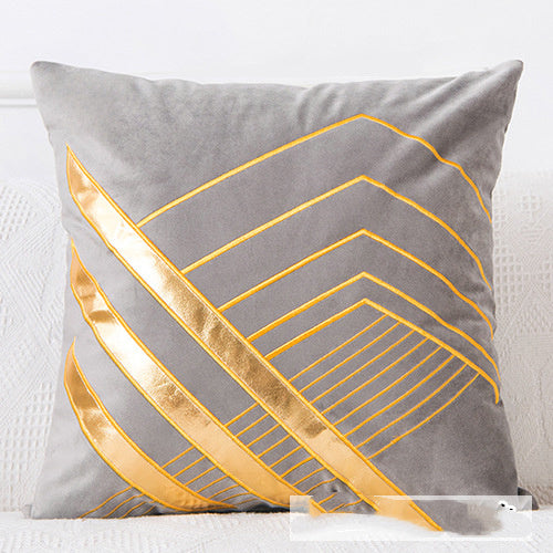 Golden Sofa Pillow Office Car Lumbar Cushion