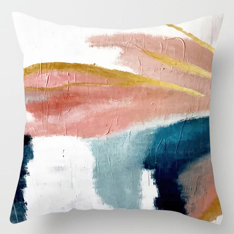 Floral Plant Pattern Cushion Cover - Botanical Bedroom Decor Throw Pillow Case