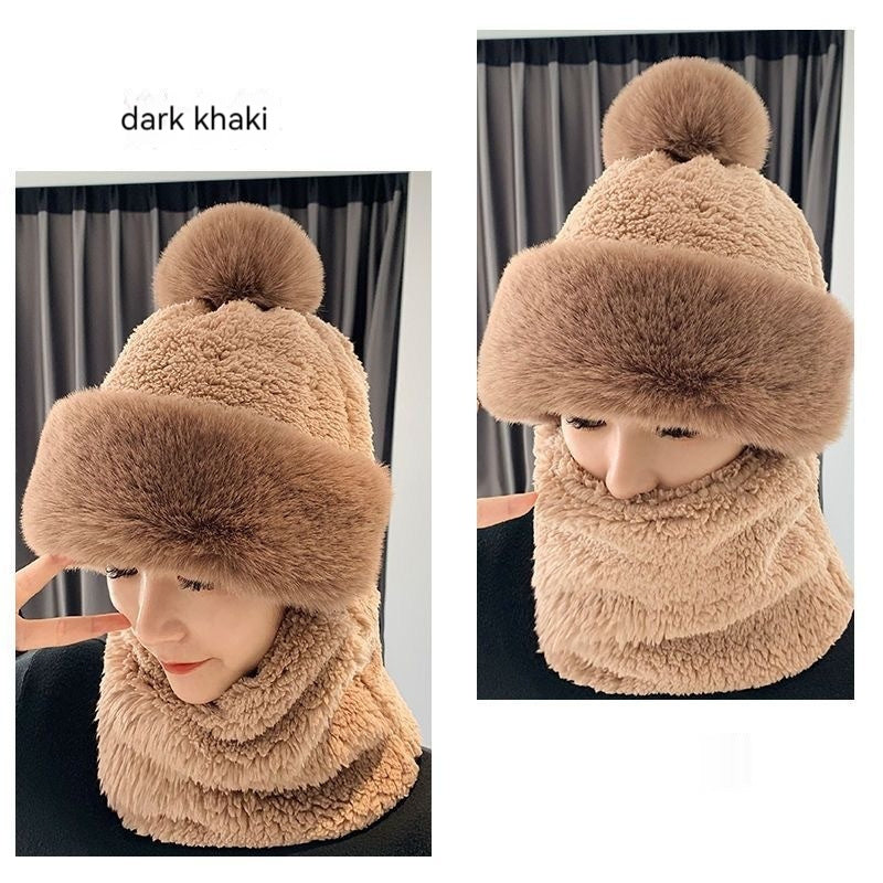Women's Outdoor Hat - Ear & Wind Protection Single-Layer Fleece-Lined Winter Cap