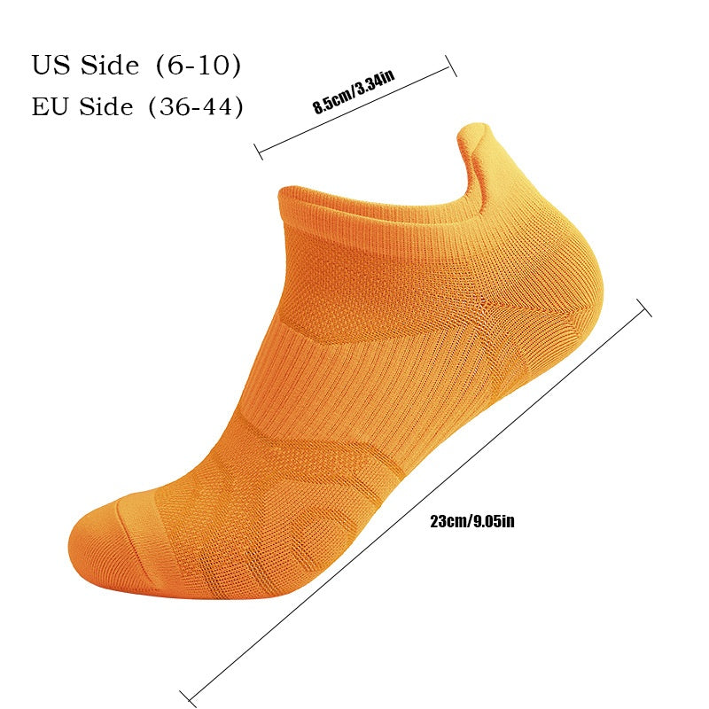 8 Pairs Women's Athletic Compression Running Socks - Low Cut Cushioned Anti-Odor
