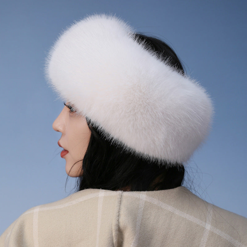 Autumn Winter Fur Hair Ring Hat - Thickened Topless Design