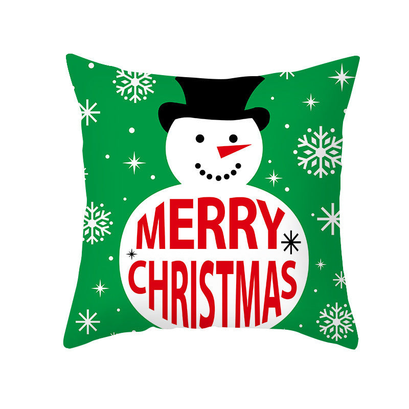 Cartoon Letter Printed French Velvet Cushion Cover
