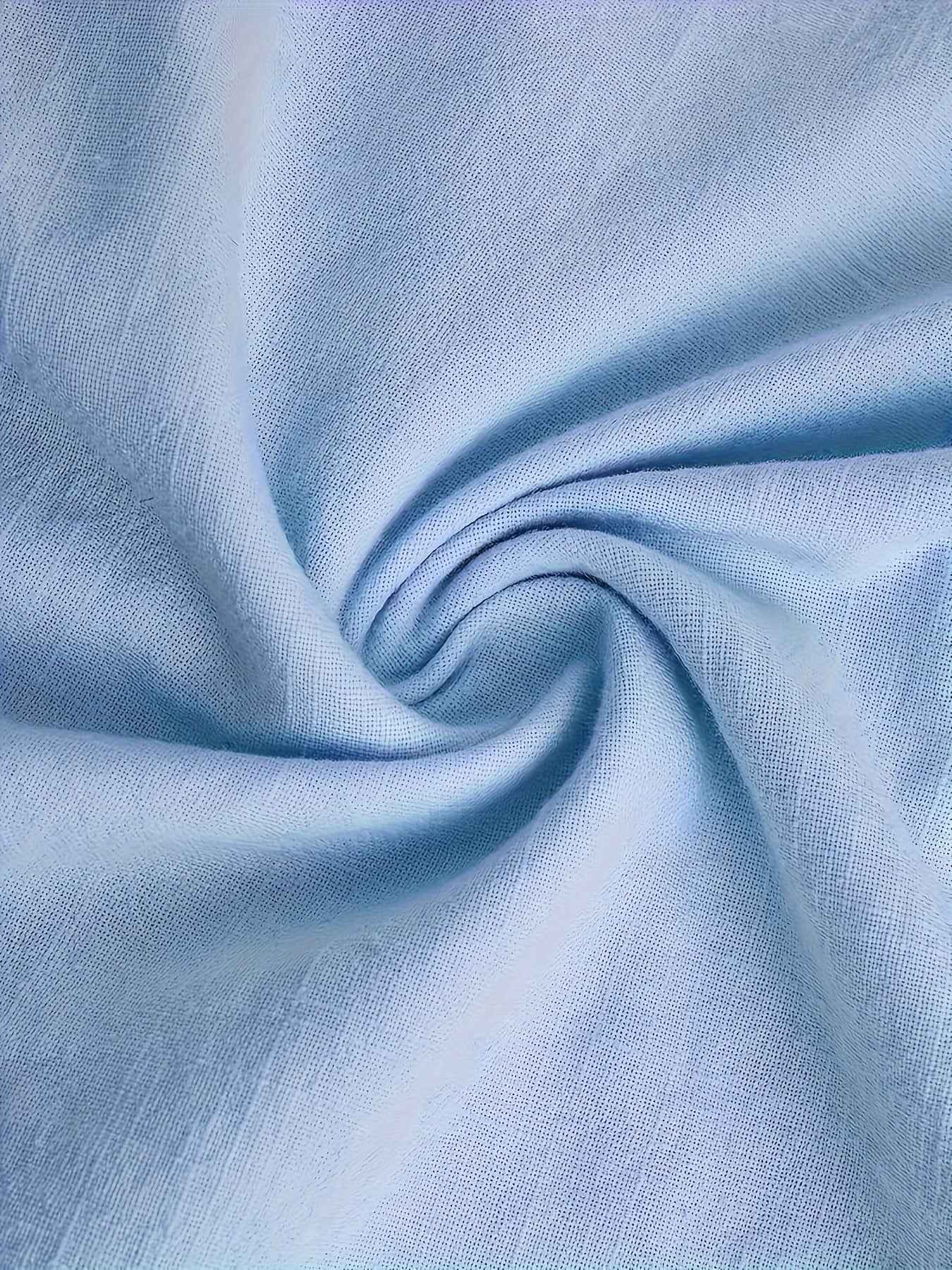 Men's Solid Color Stand Collar Shirt - Long Sleeve Casual Button-Up