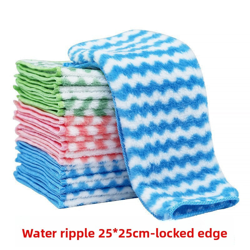Thickened Edge-Locking Dishcloth