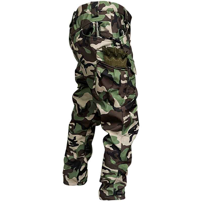 Outdoor Technical Trousers Men's Soft Shell Tactical Pants Fleece Warm Leisure