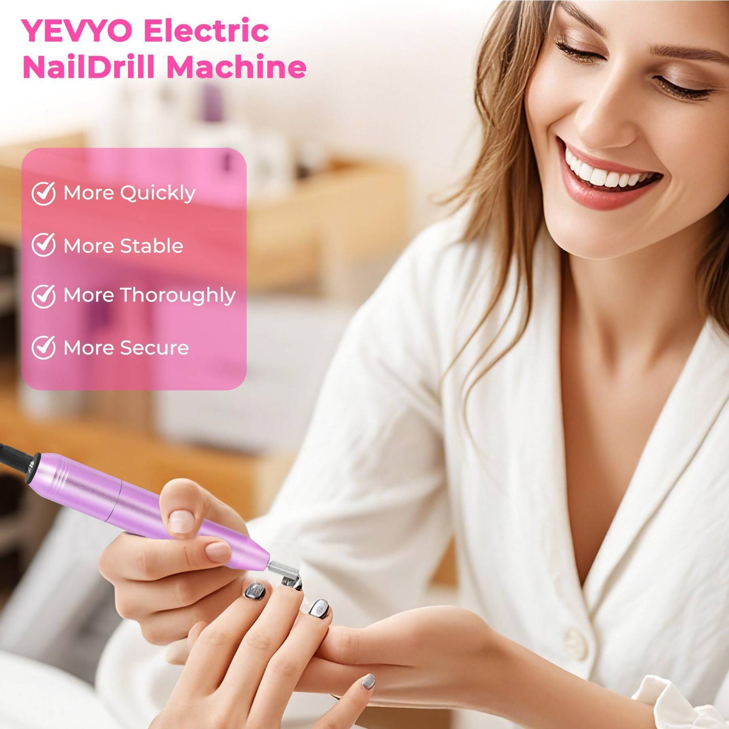 Professional Portable Electric Nail Drill,Manicure Pedicure With Nail Drill Bits