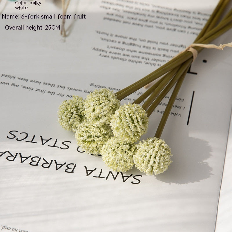 Foam Fruit Artificial Flower Bouquet - 6-Head 25cm Decorative Floral Arrangement for Home - DropOnline.co