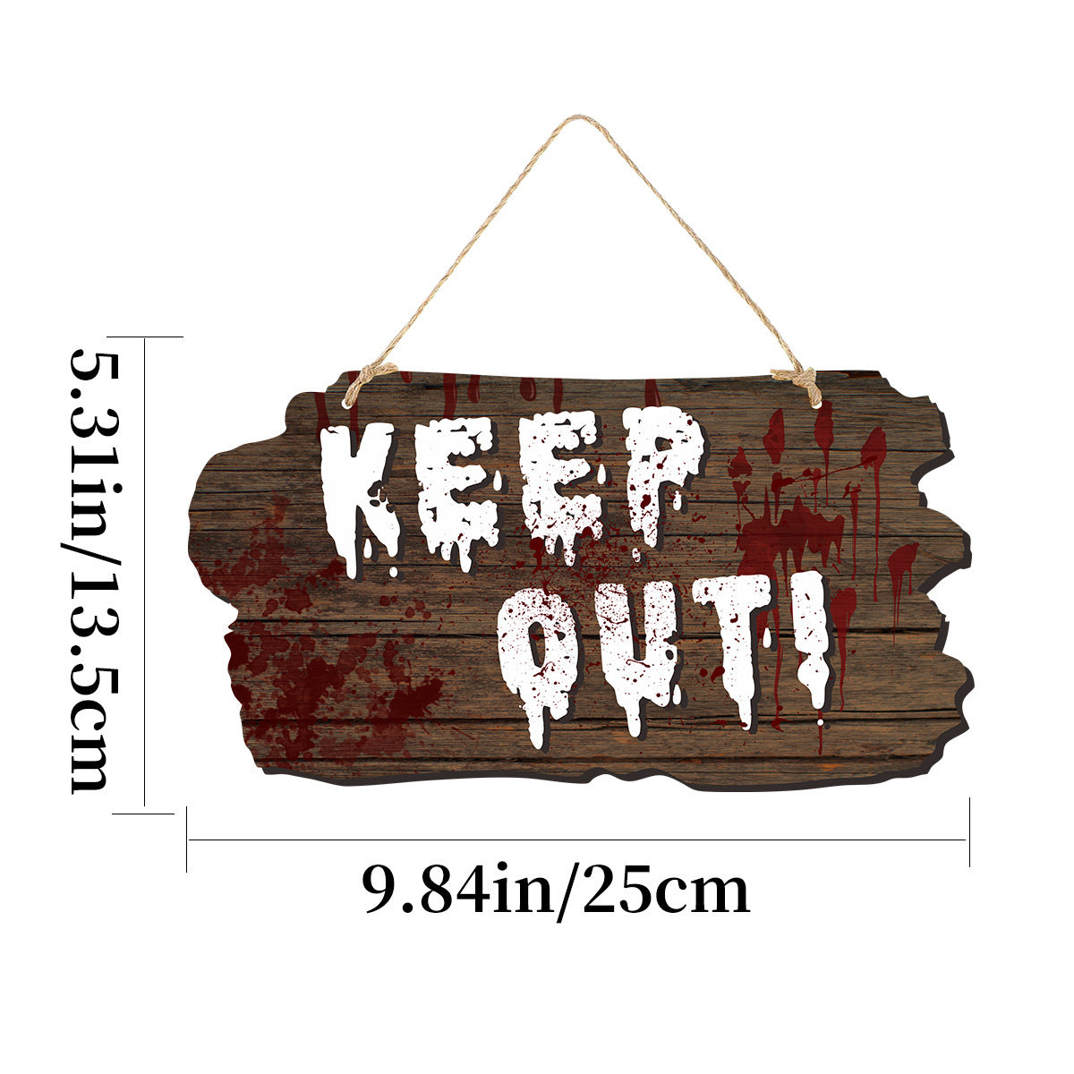 Halloween Wooden Doorplate - Haunted House Horror Atmosphere Decoration
