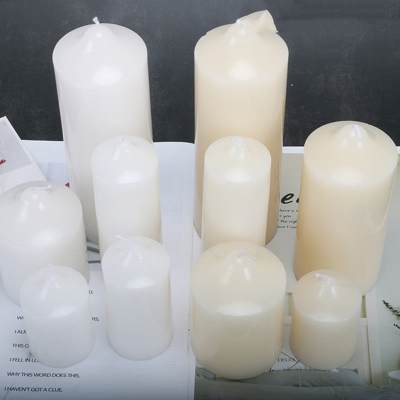 Candles Decorated With Cylindrical For Dinner