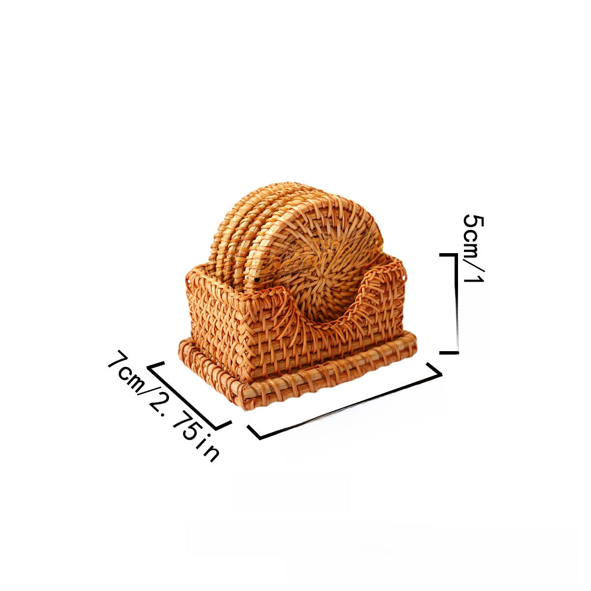 Eco-Friendly Woven Coasters - Natural Autumn Vine Material Set