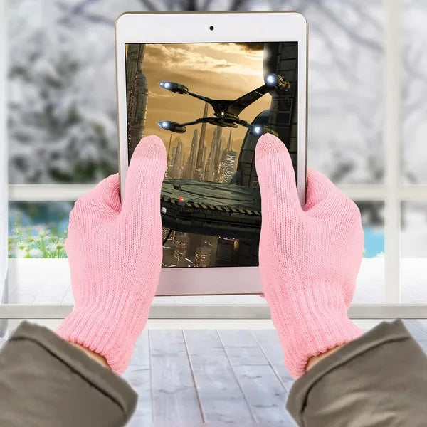 Unisex Winter Knit Gloves - Touchscreen Windproof Cycling & Skiing Gloves