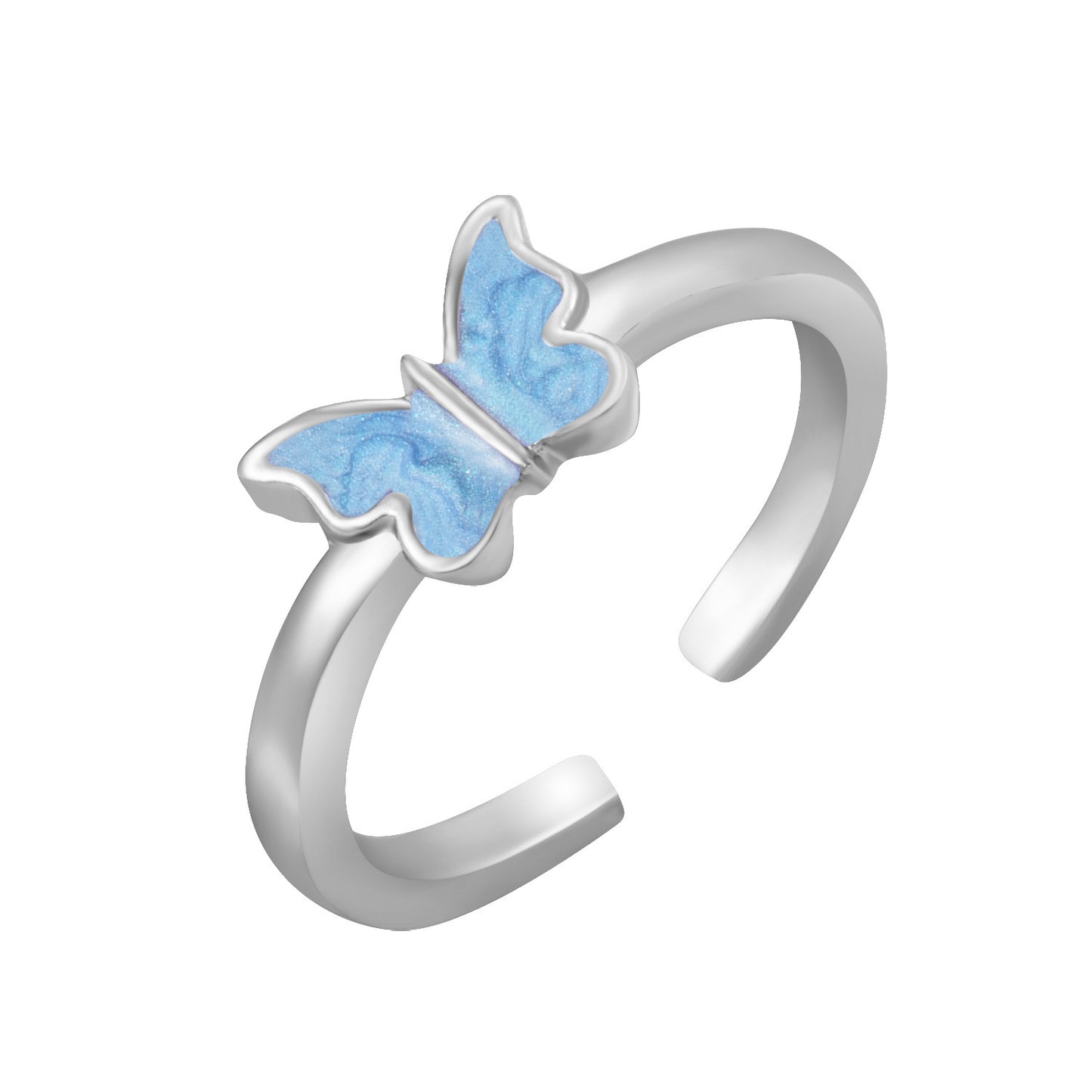 Hot Selling Creative Personality Butterfly 2-Piece Ring Set - Punk Style Couple Rings