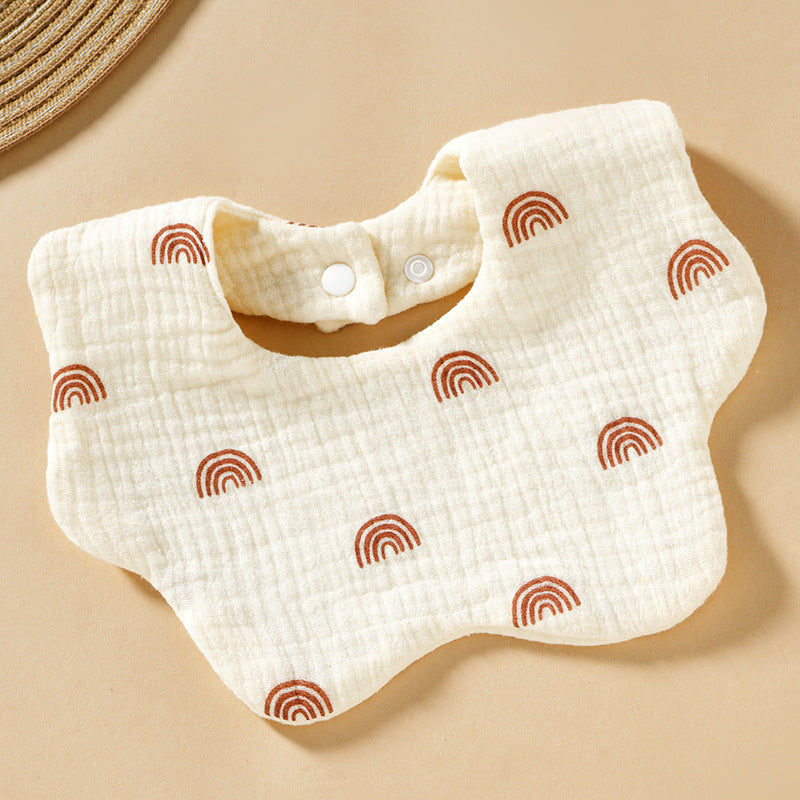 Baby Bib Set - 6-Layer Cotton Anti-Spill Round Bibs