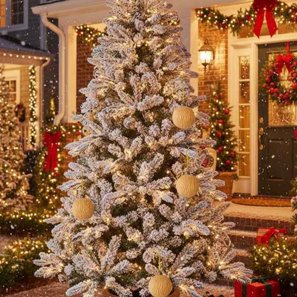 6PCS Glass Christmas Ball Ornaments - Shimmering Gold Holiday Tree Decorations (3.9 inch) - DropOnline.co