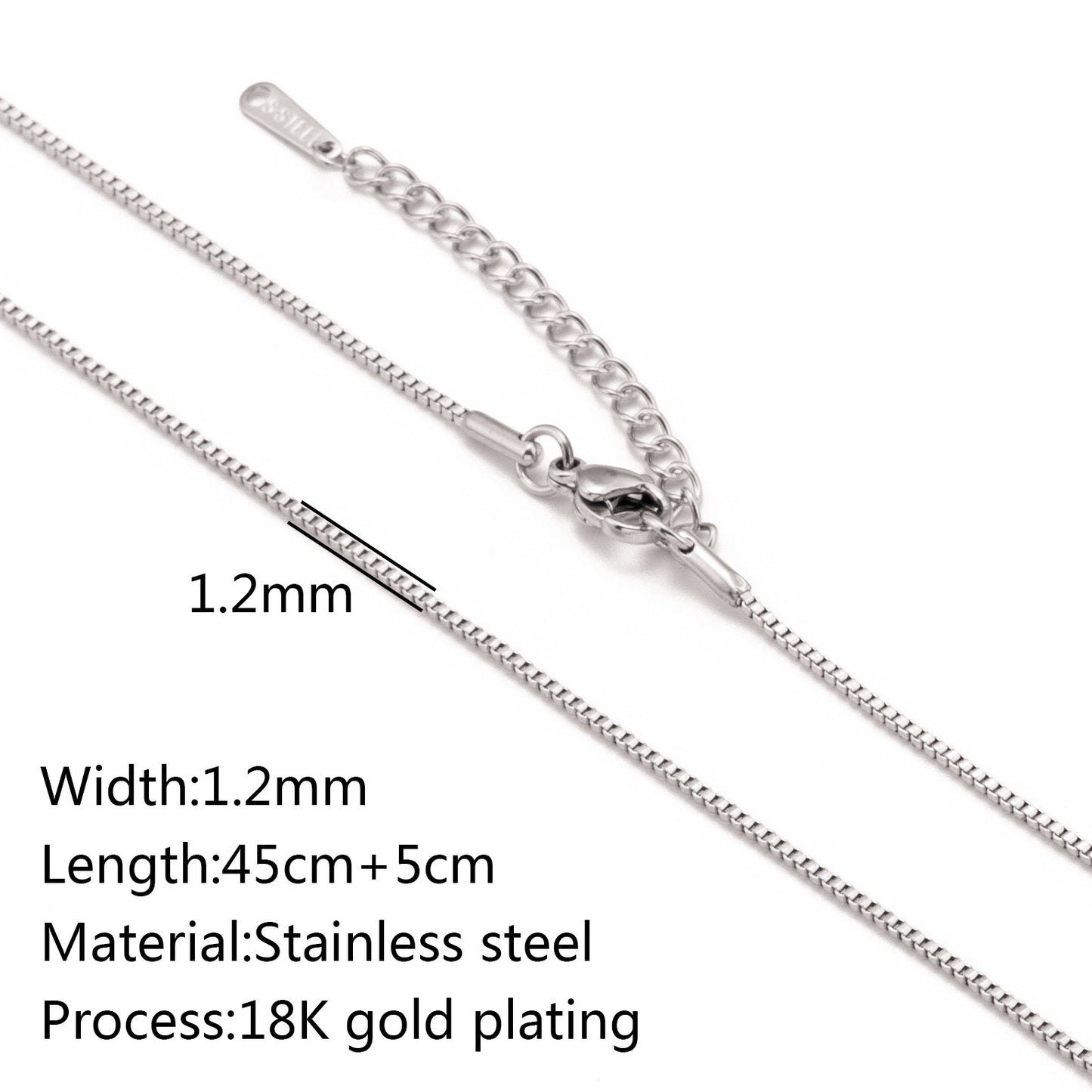 Stainless Steel Vacuum Vapor Plating 18K Gold Color Protection Lip Chain