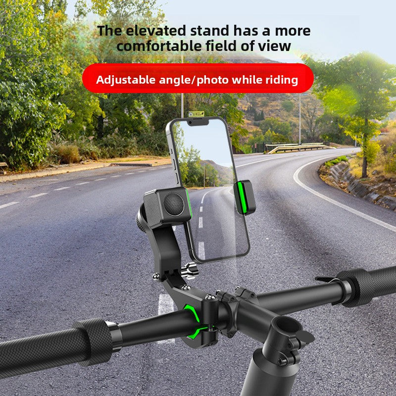 Bike Phone Mount with LED Light - Secure Handlebar Holder for Cycling