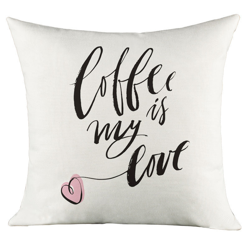 Love Character Language Cushion Celebrity Famous Words Pillow Cover