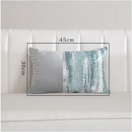 Light Luxury Sofa Cushion Living Room Nordic Velvet Printing Pillow Simple Modern Model Room Pillow Pillowcase