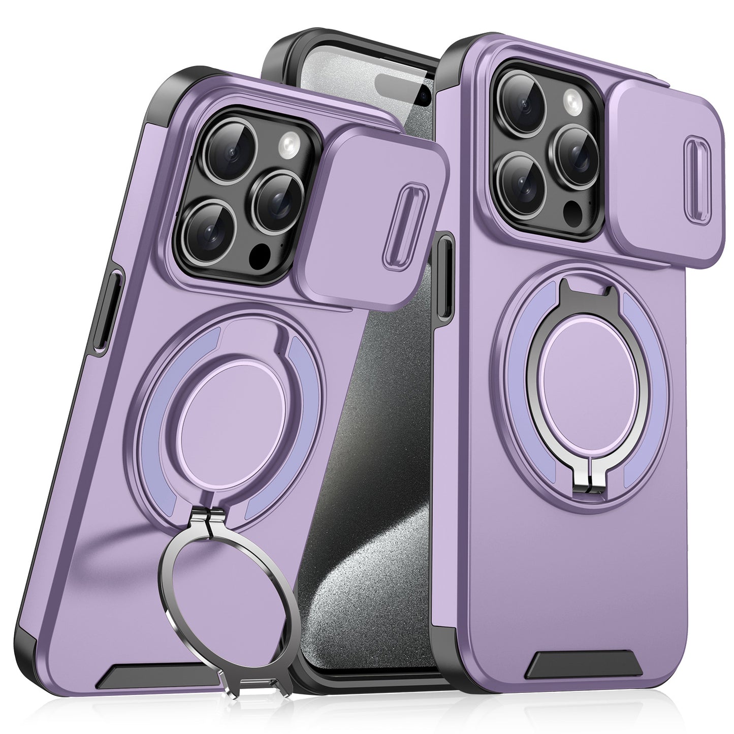 Magnetic Sliding Window iPhone Case - Privacy Protection for iPhone 11-17 Pro Max