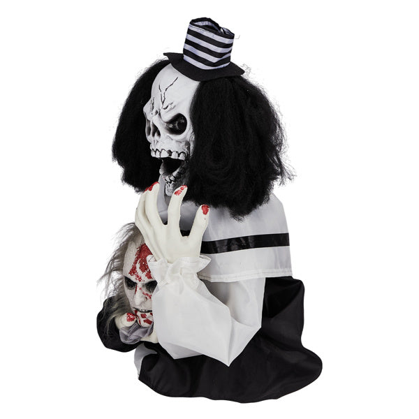 1.8ft Scary Clown Halloween Decoration - Sound-Activated Party Decor