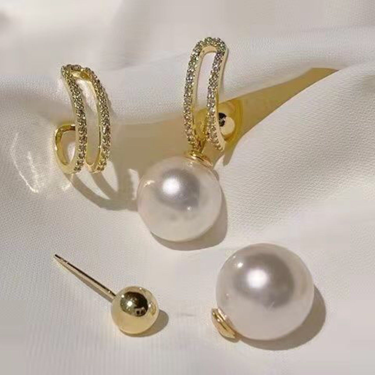 Versatile Pearl Drop Earrings - Elegant Women's Jewelry
