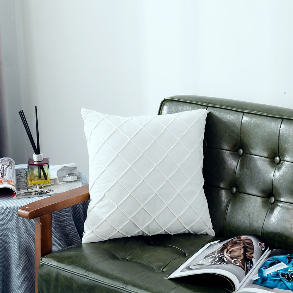 Luxurious Velvet Plaid Pillowcase - Premium Decorative Cushion Cover